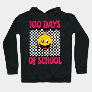 100 Days of School Kids Toddler Smile Face 100th Day Hoodie